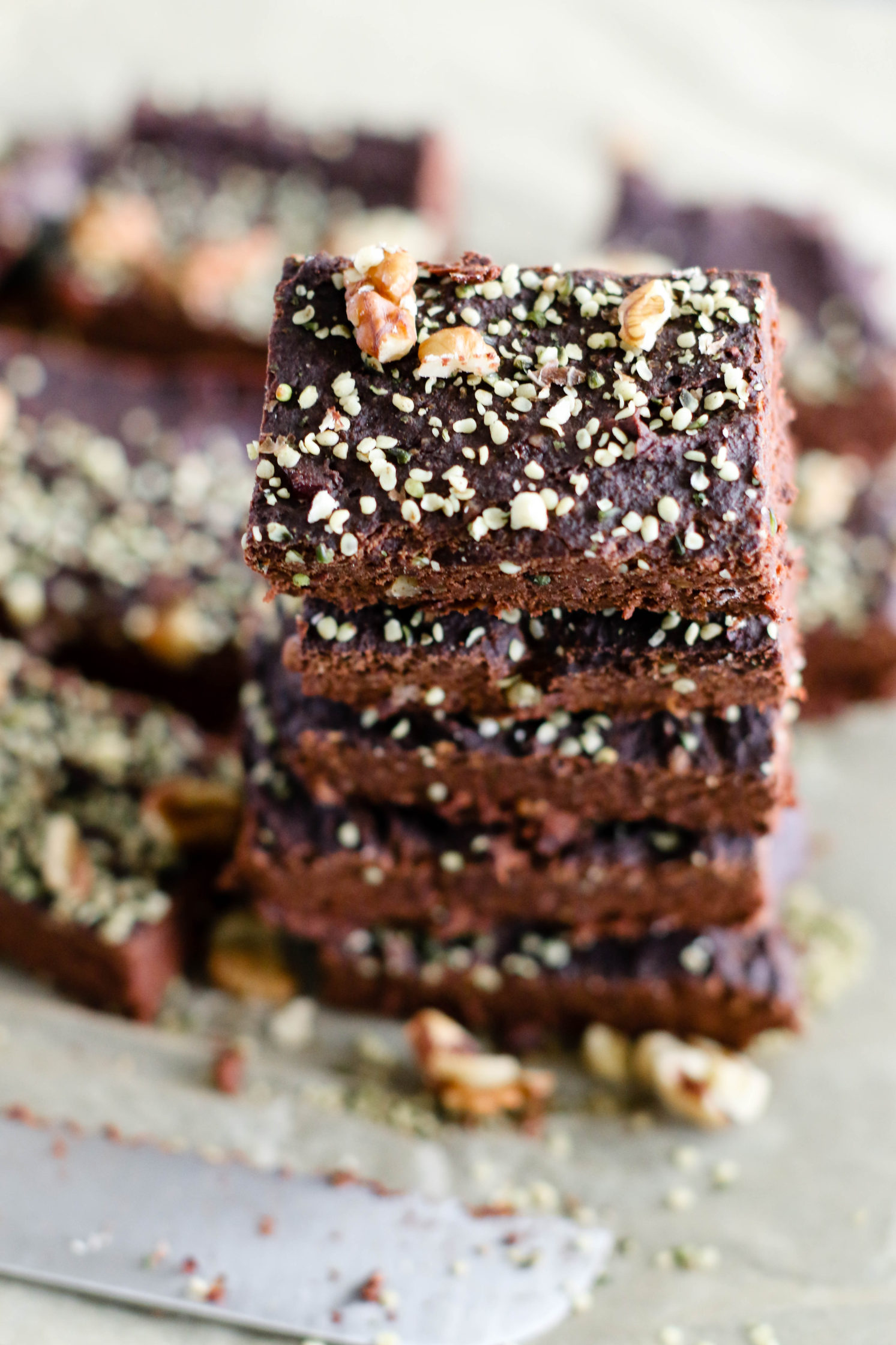 No Sugar Added Black Bean Blender Brownies (V, GF, OF) Flora & Vino