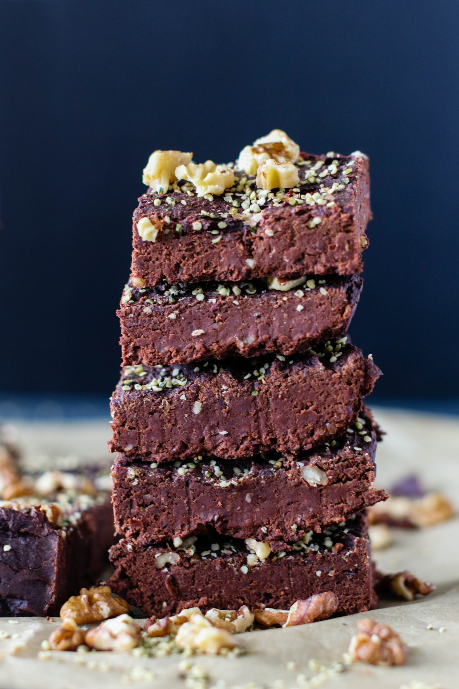 No Sugar Added Black Bean Blender Brownies (V, GF, OF) Flora & Vino