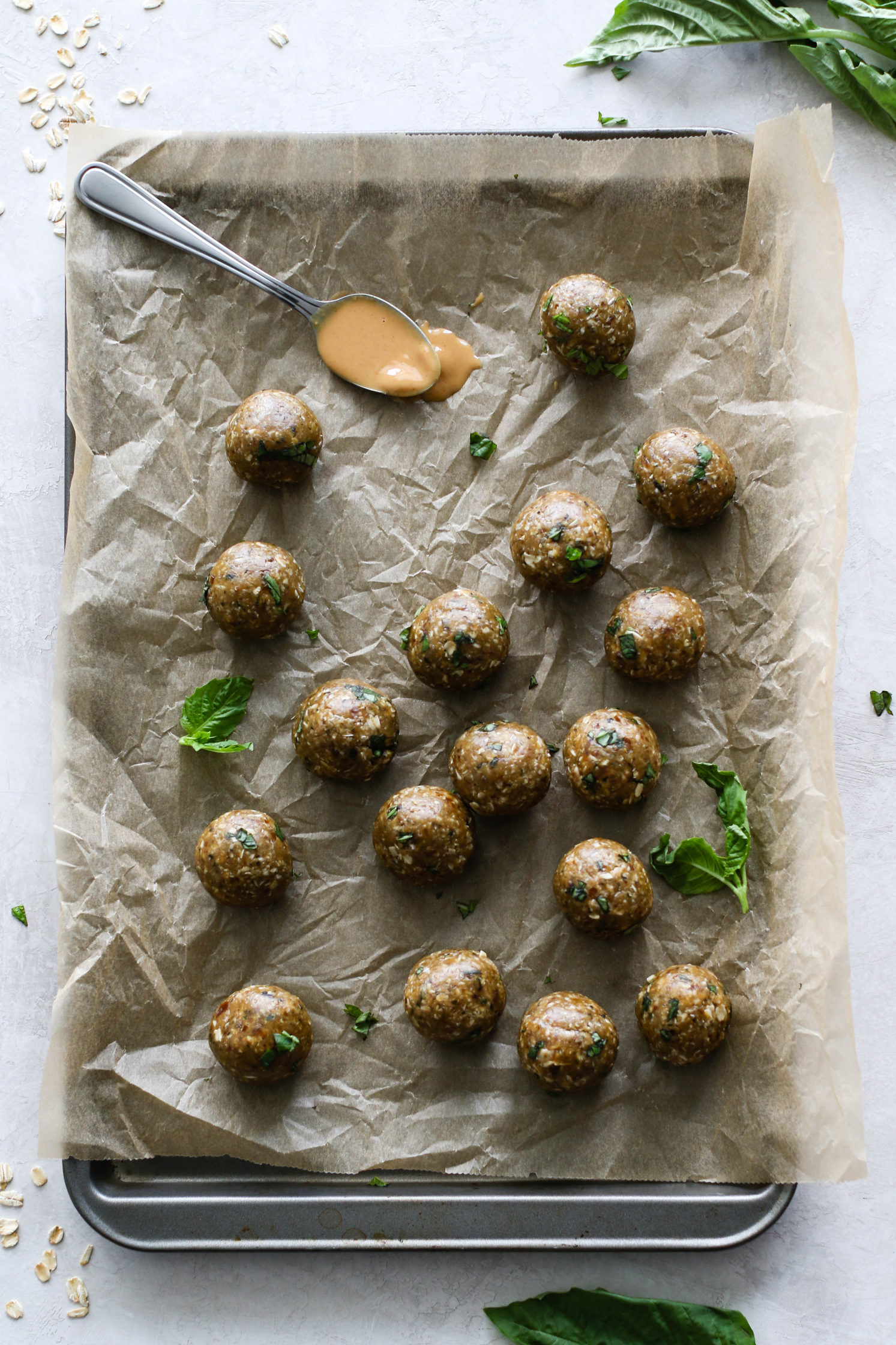 Peanut Butter & Basil Bliss Balls Flora & Vino