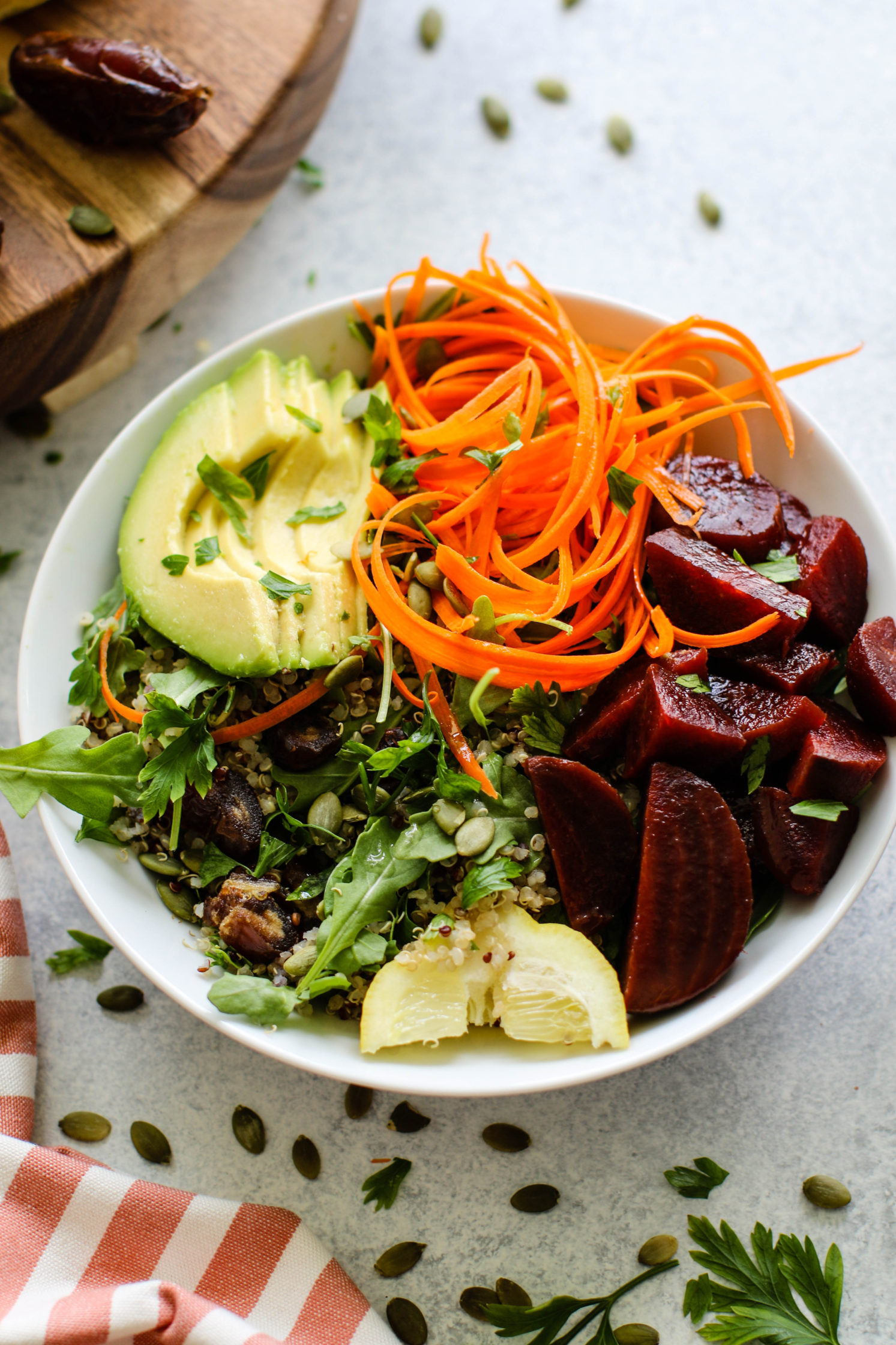 Summer Beet Macro Bowl with Sweet Beet Tahini (V, GF, OF) Flora & Vino