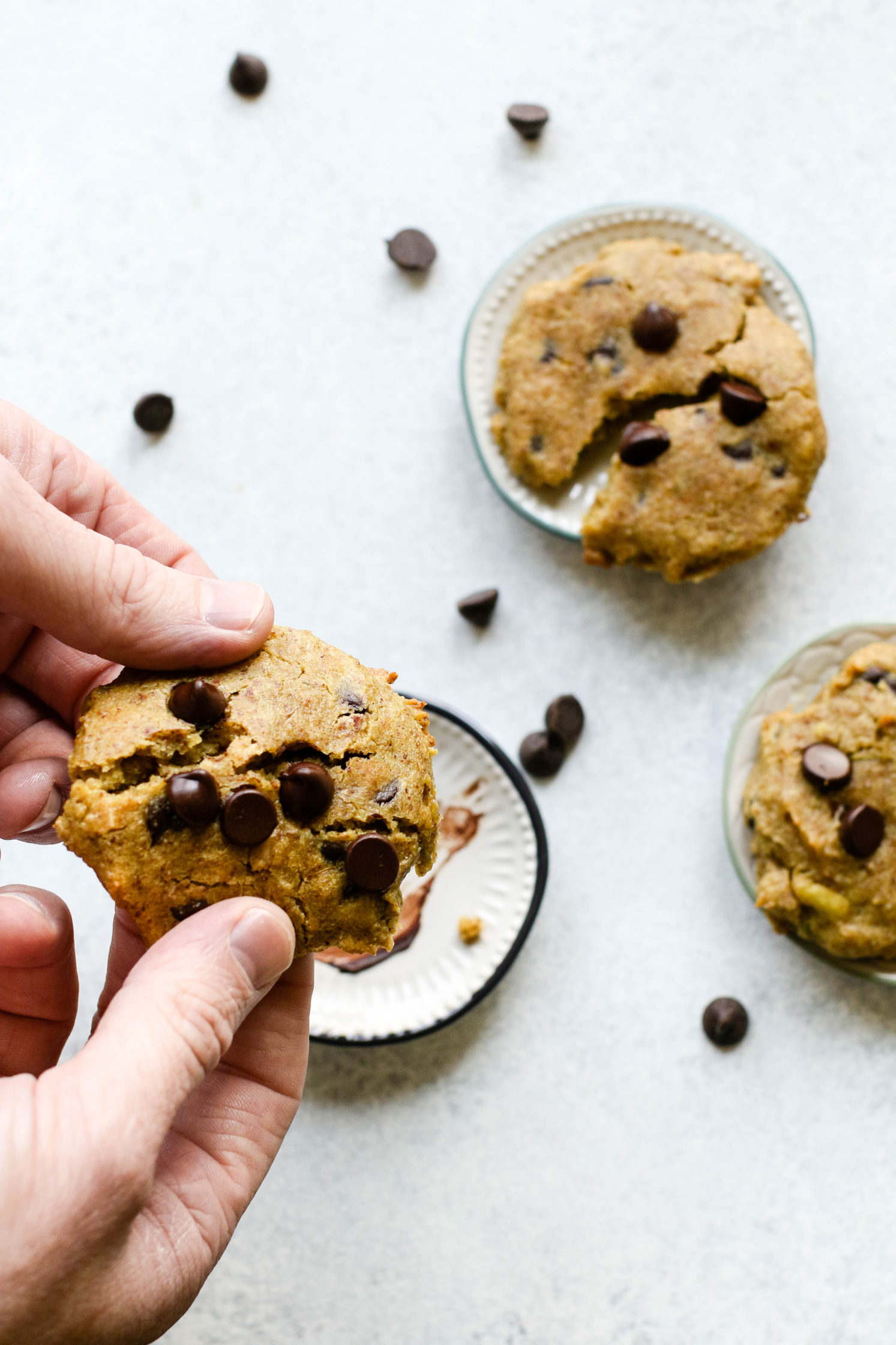 Almond Butter Avocado Chocolate Chip Cookies (V, GF, OF) Flora & Vino