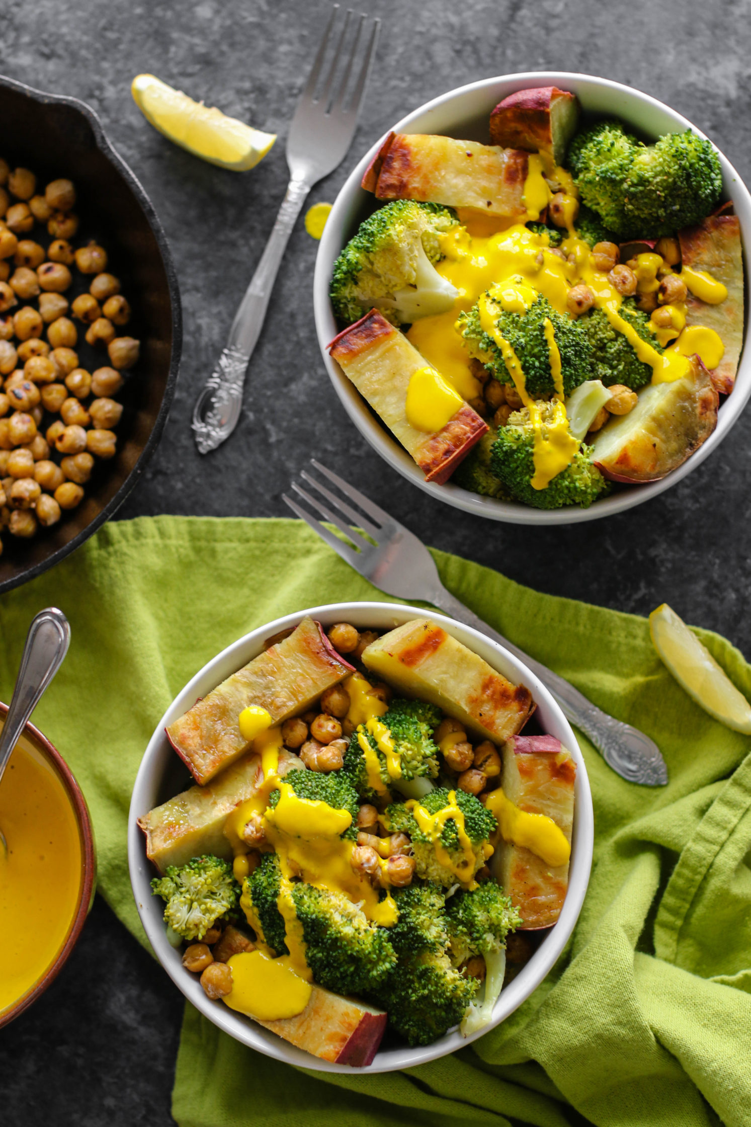 Japanese Yam Buddha Bowl with Turmeric Carrot Cashew Sauce Flora & Vino