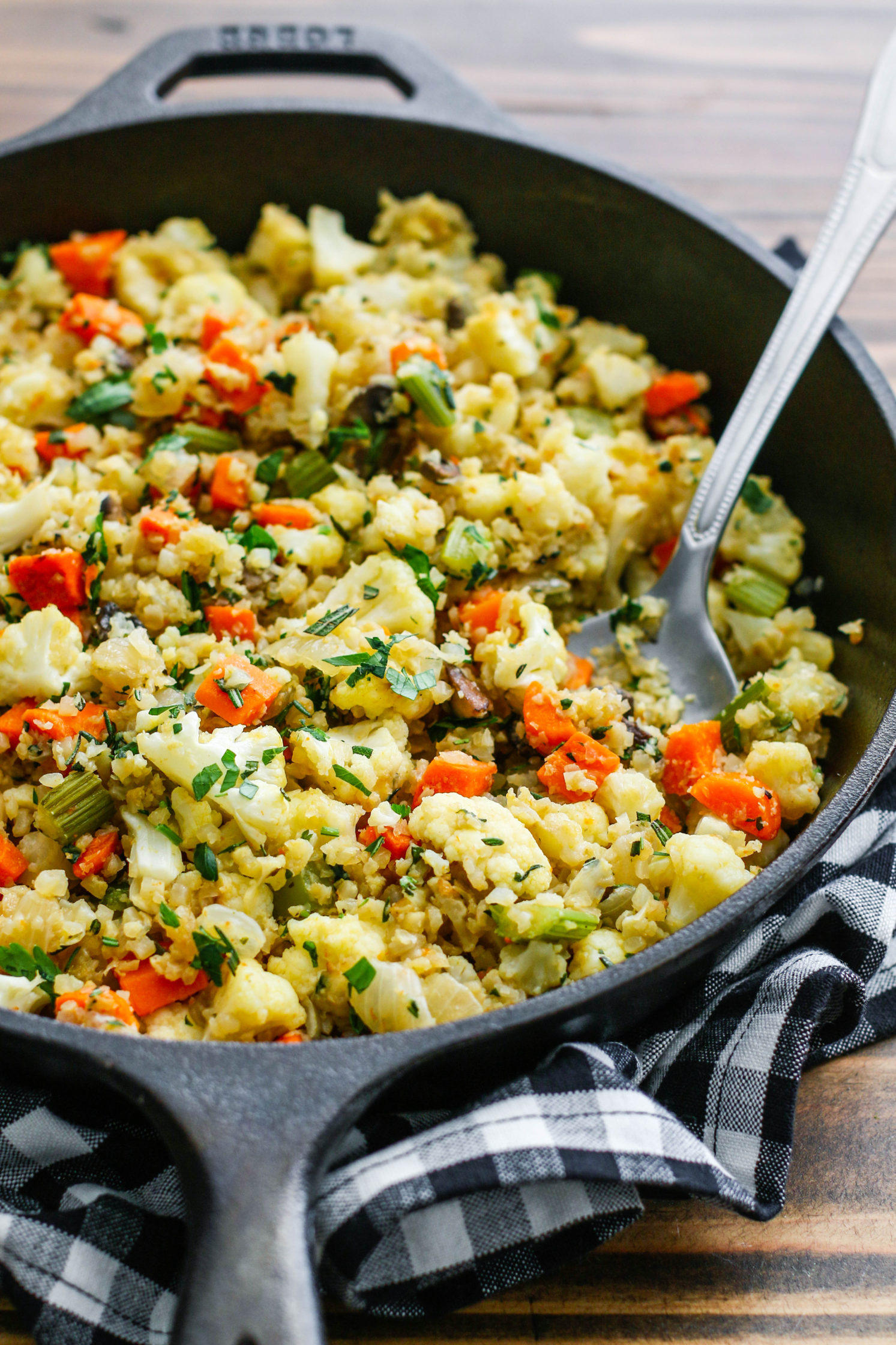 Stovetop Cauliflower Rice Stuffing Flora & Vino