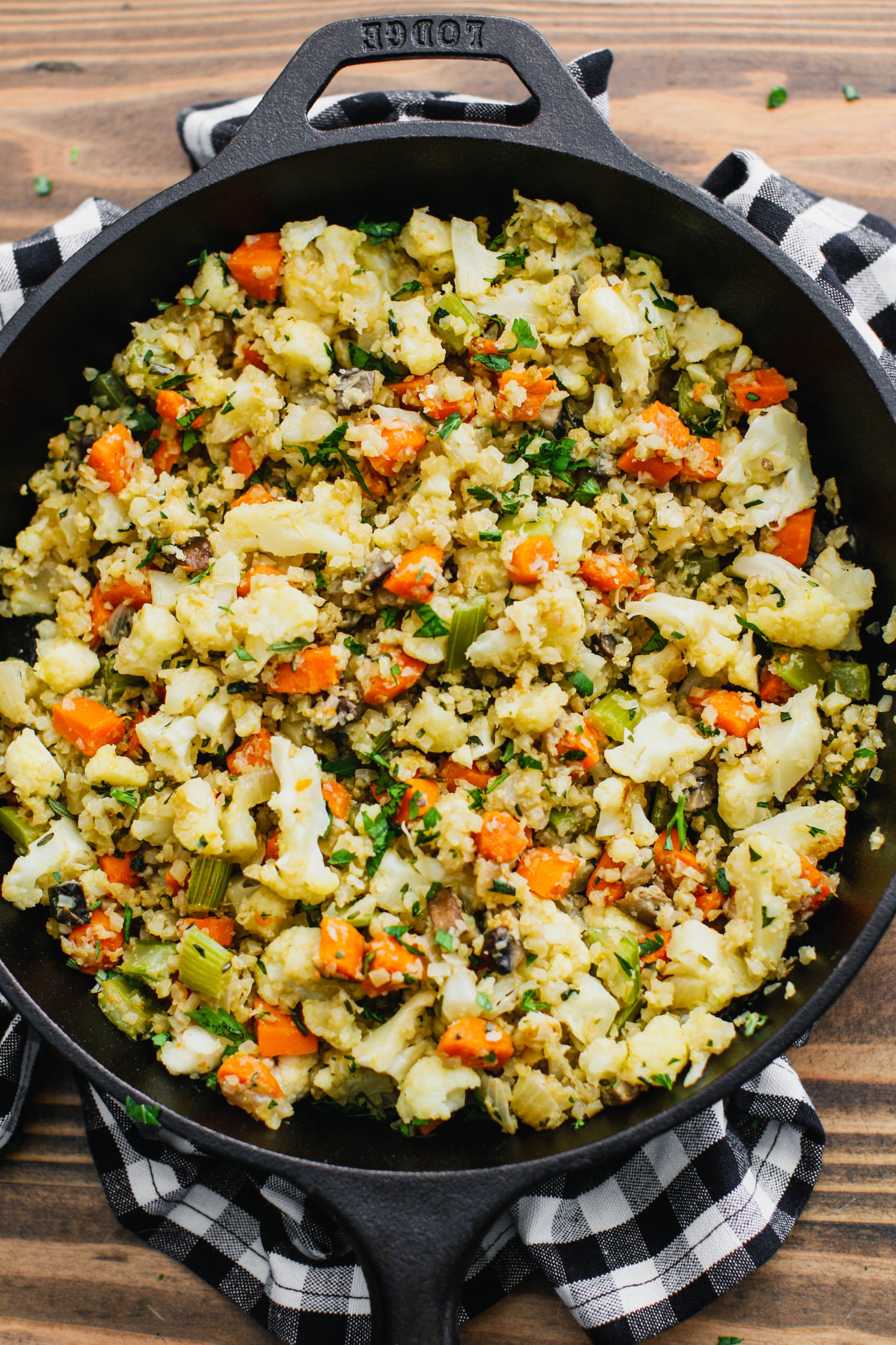 Stovetop Cauliflower Rice Stuffing Flora & Vino