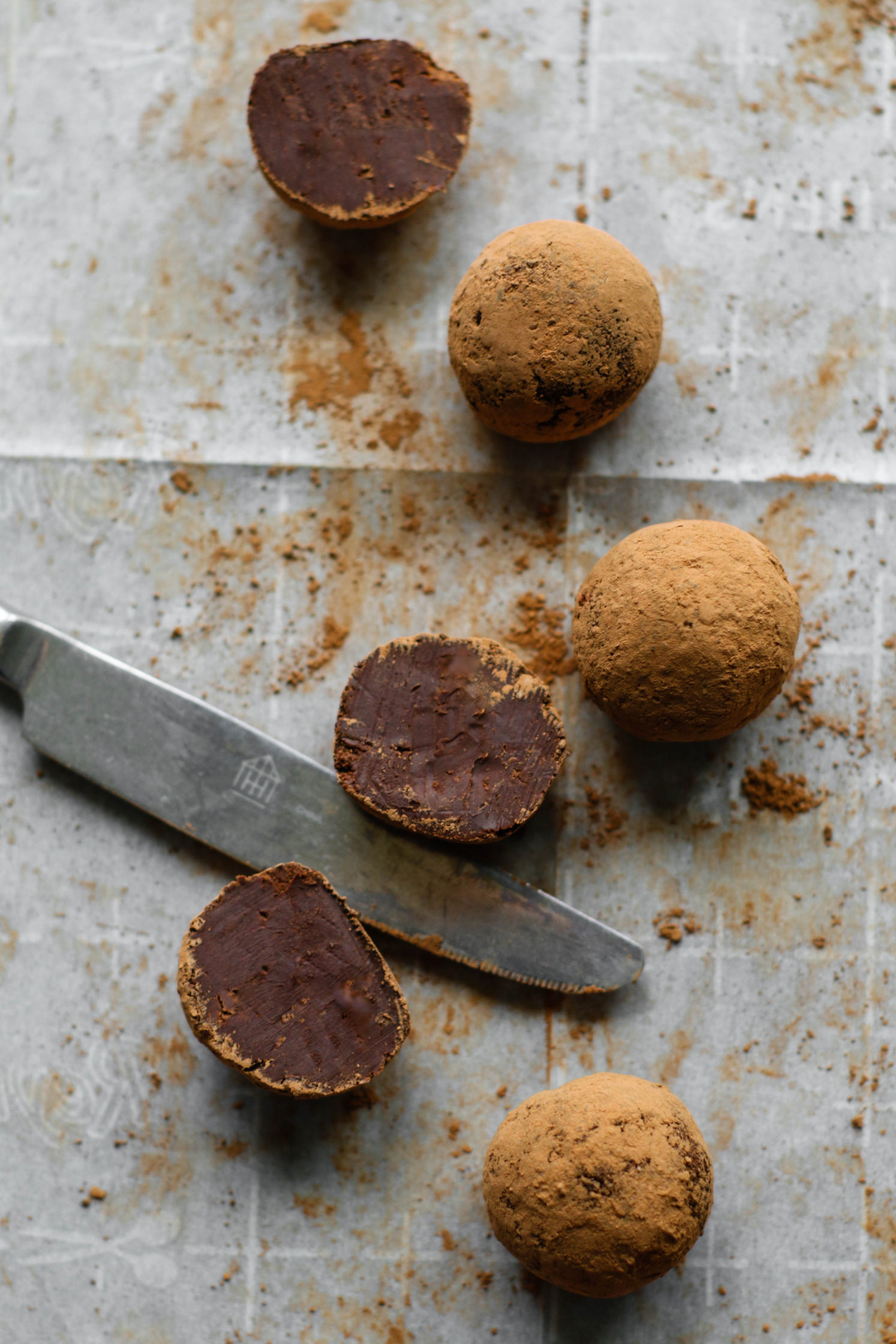 Cacao Dusted Dark Chocolate Truffles Flora & Vino