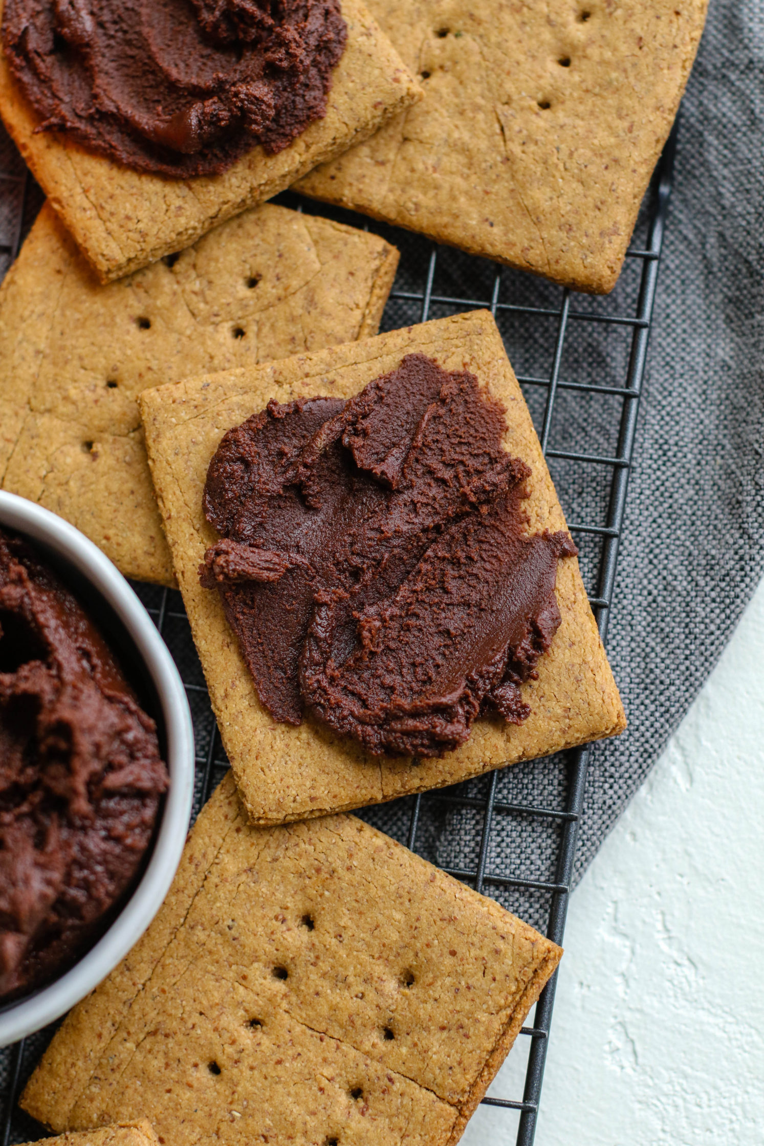 Vegan & Gluten Free Graham Crackers with Chocolate SunButter Frosting