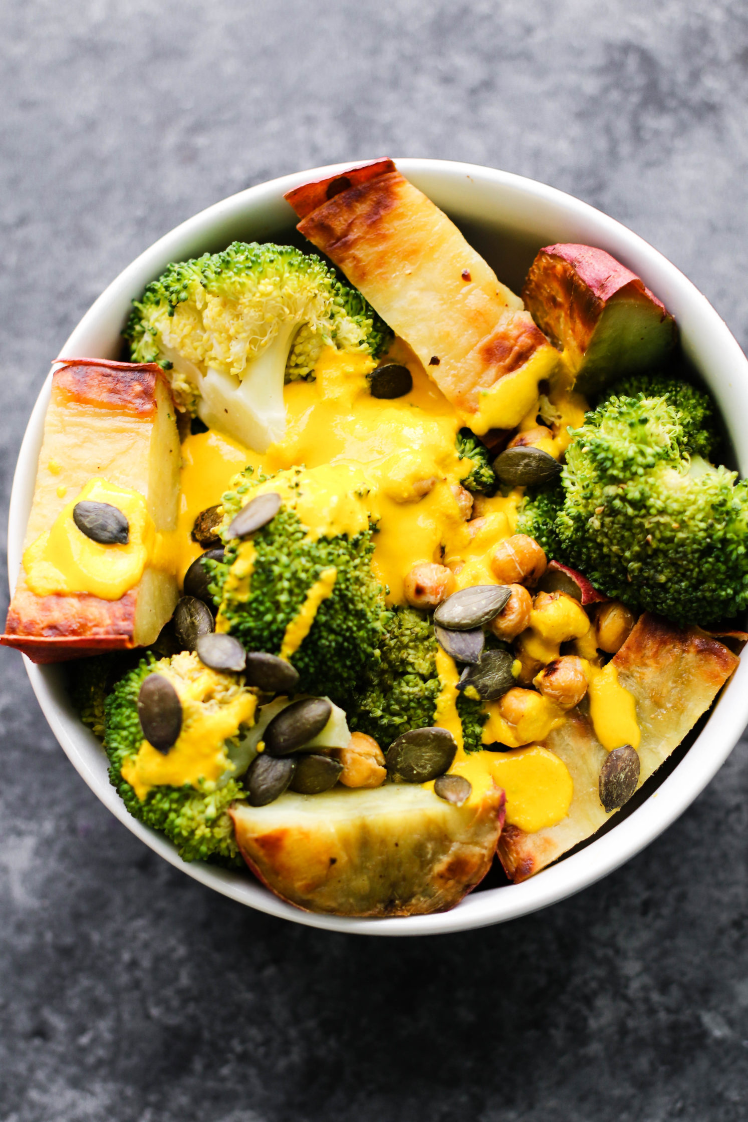 Japanese Yam Buddha Bowl with Turmeric Carrot Cashew Sauce_10 Flora