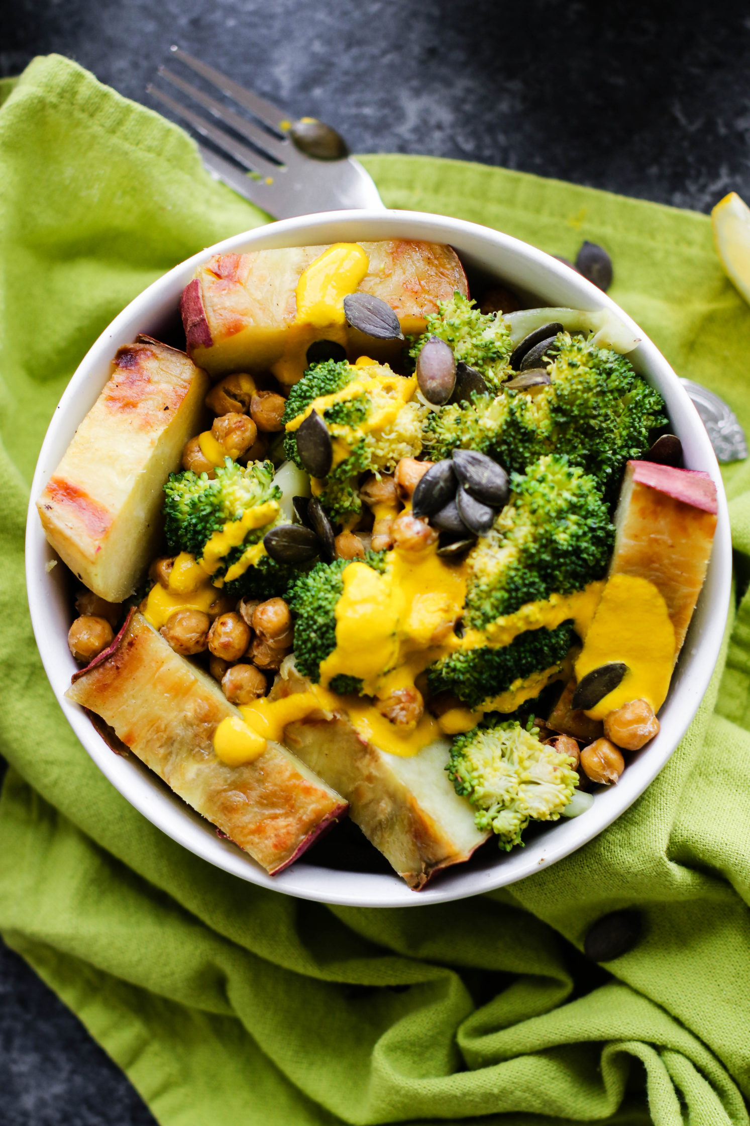 Japanese Yam Buddha Bowl with Turmeric Carrot Cashew Sauce_9 Flora