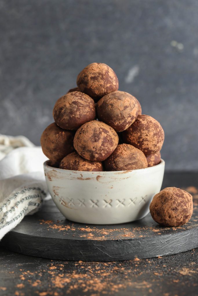 Cacao Dusted Dark Chocolate Truffles Flora & Vino
