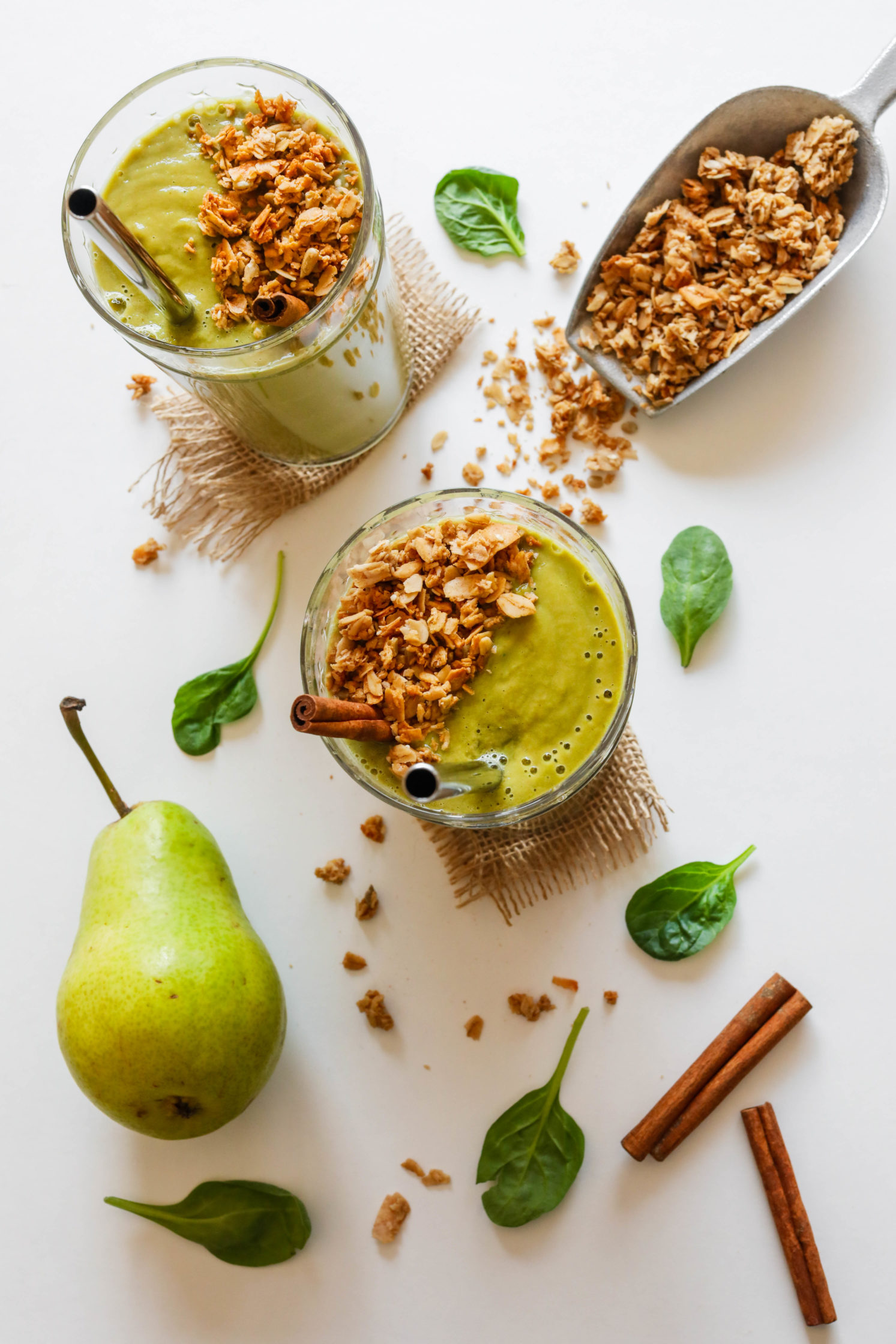 Spiced Green Pear Protein Shake Flora & Vino