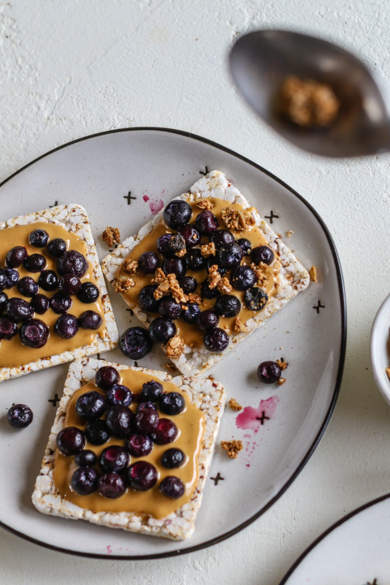 Peanut Butter Blueberry Rice Cake Toasts Flora & Vino
