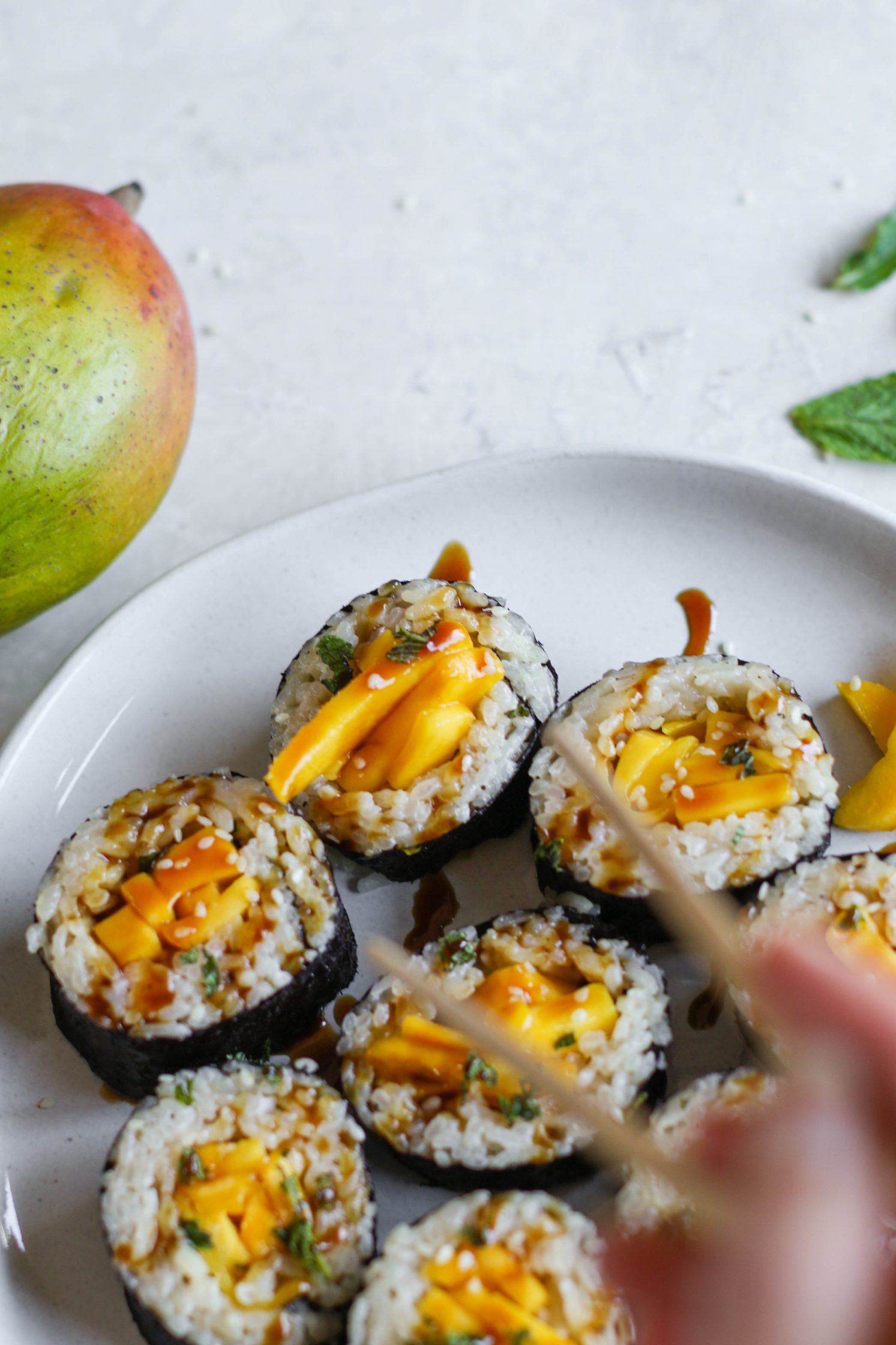Mango Sticky Rice Dessert Sushi 22 Flora Vino