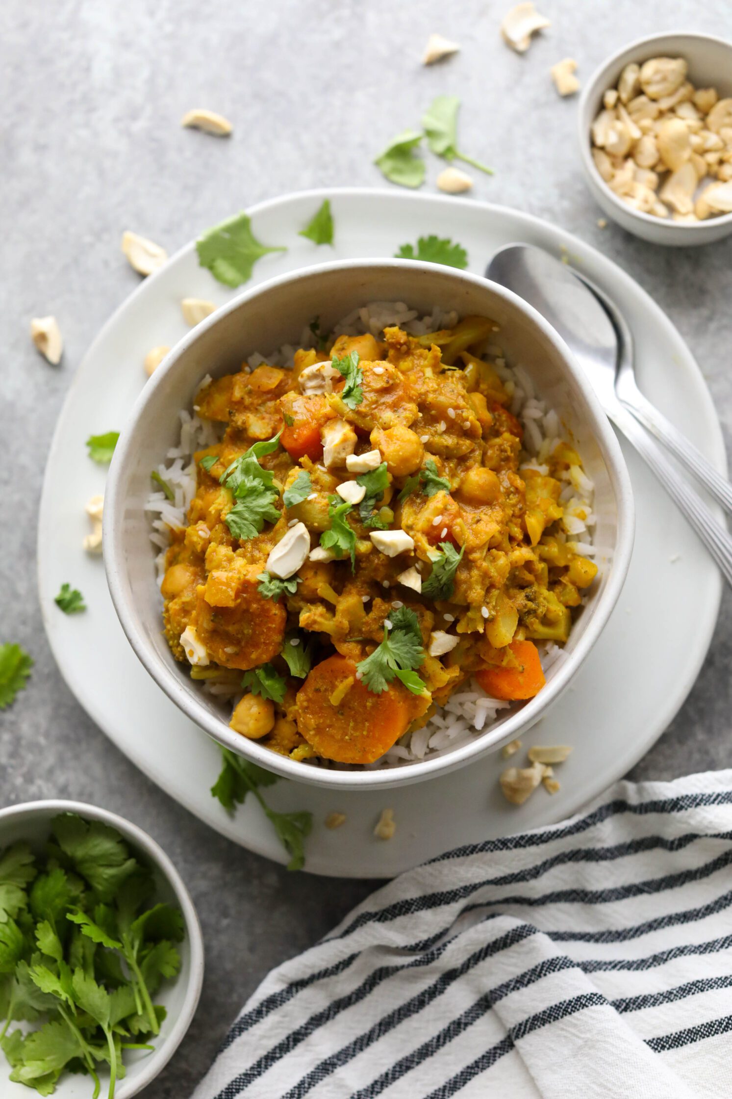 Vegan Vegetable Korma by Flora & Vino made in 1 pot and lower sodium!
