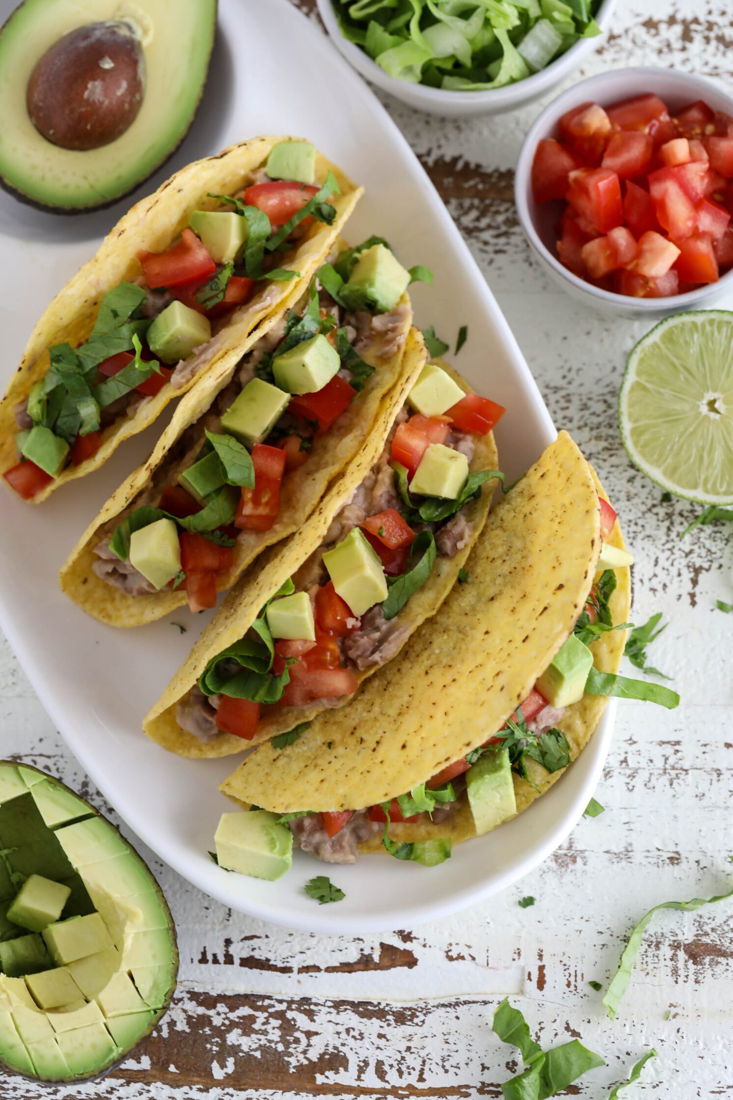 Vegan Refried Bean Tacos Recipe - Flora & Vino